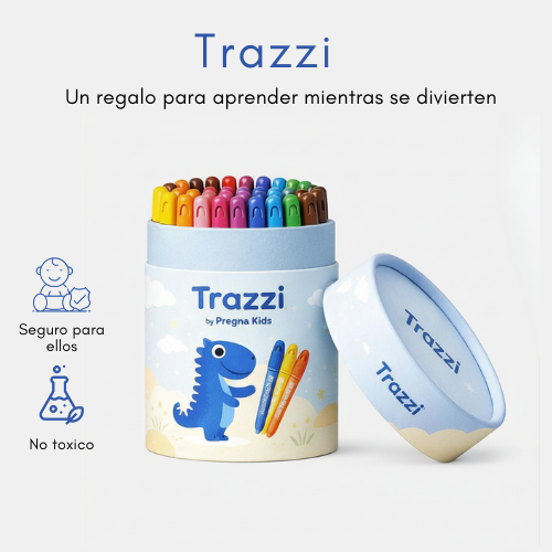 Trazzi - Crayones de gel lavables